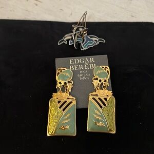 NWT Vintage 90s Edgar Berebi mes folles earrings plus extra